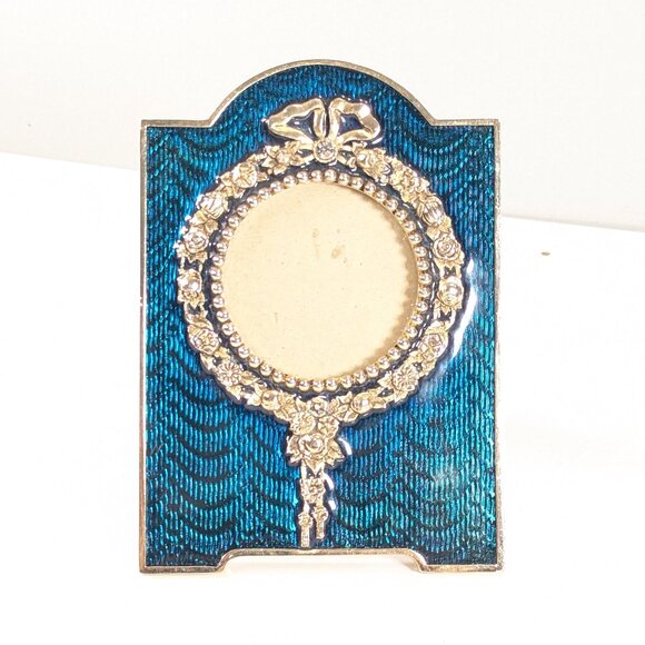 Terragraphics Green enamel strut photo frame, Vintage pet memorial frame - Picture 2 of 13